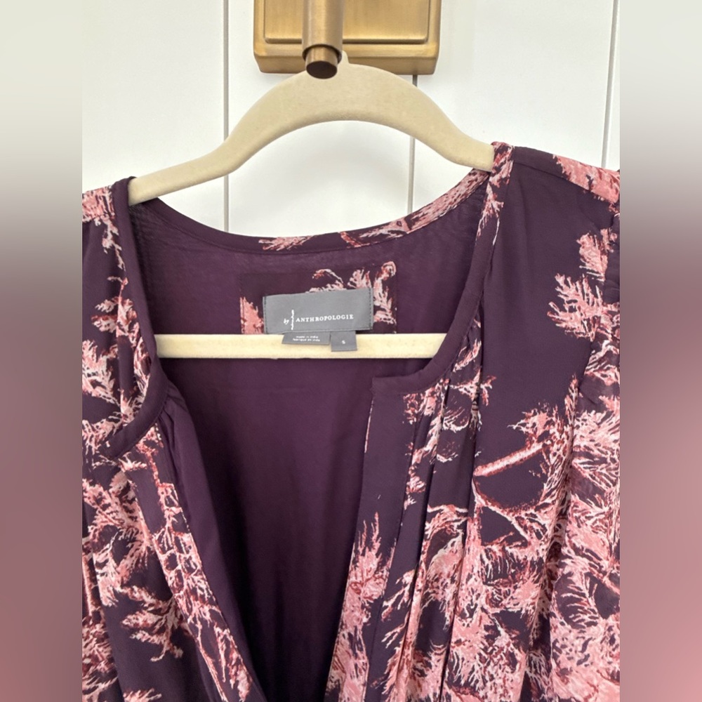 NWOT! Anthropologie Somerset Maxi Dress: Chiffon Edition Crimson Purple Small - Picture 4 of 8